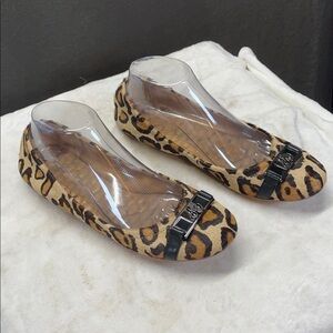 Sam Edelman Betty Leopard Print Flats with Black Details